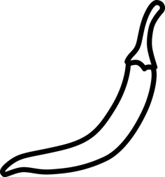 Green Pepper Line Art Illustration Svg, Free Vectors File